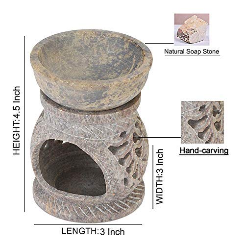 Nirvana Class NIRMAN Handmade Stone Aroma Burner Oil Diffusers Home Decor (Leaf) - Image 2