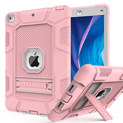 Rantice iPad 6th Generation Cases, iPad 5th Generation Case, iPad Air 2 Case, iPad 9.7 Case, Shockproof Rugged Drop Protection Cover for iPad 9.7'' A1893/A1954/A1822/A1823, Pink+Gray - Image 1