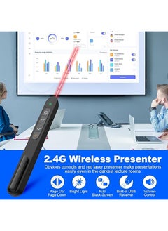 erorex Presentation Clicker Hyperlink Volume Control Wireless Presenter Ppt Powerpoint Clicker Rf 2.4Ghz Usb Presentation Remote Control Powerpoint Presentation Clicker For Keynote Ppt Mac Pc  - Image 3