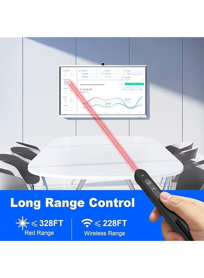 إيروريكس أداة عرض تقديمي للتحكم في مستوى ارتباط تشعبي لعرض تقديمي لاسلكي Ppt Powerpoint Clicker Rf 2.4Ghz USB للتحكم عن بعد في العرض التقديمي Powerpoint Clicker لـ Keynote Ppt Mac Pc - Image 4