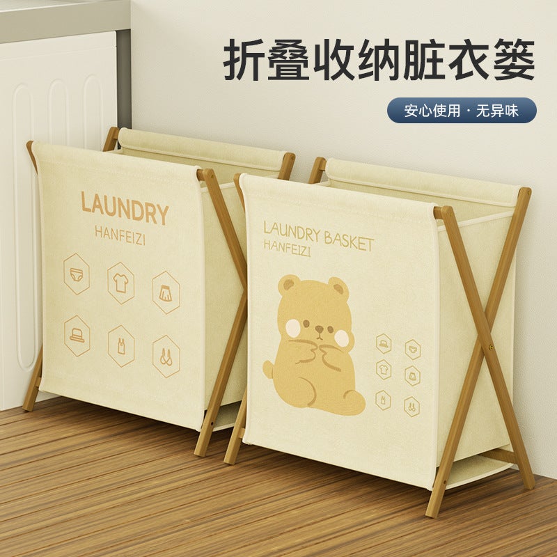 Dirty Clothes Basket Dirty Clothes Basket Household Foldable Yoga Mat Storage Basket Nanzhu Large Dirty Clothes Storage Basket - Image 2