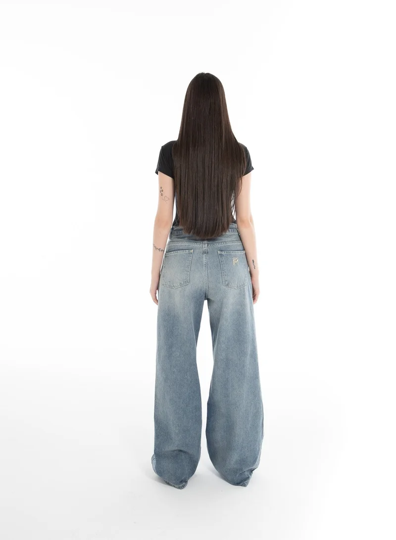 Flashmobnation  Baggy Denim Jeans  | Best Price UAE