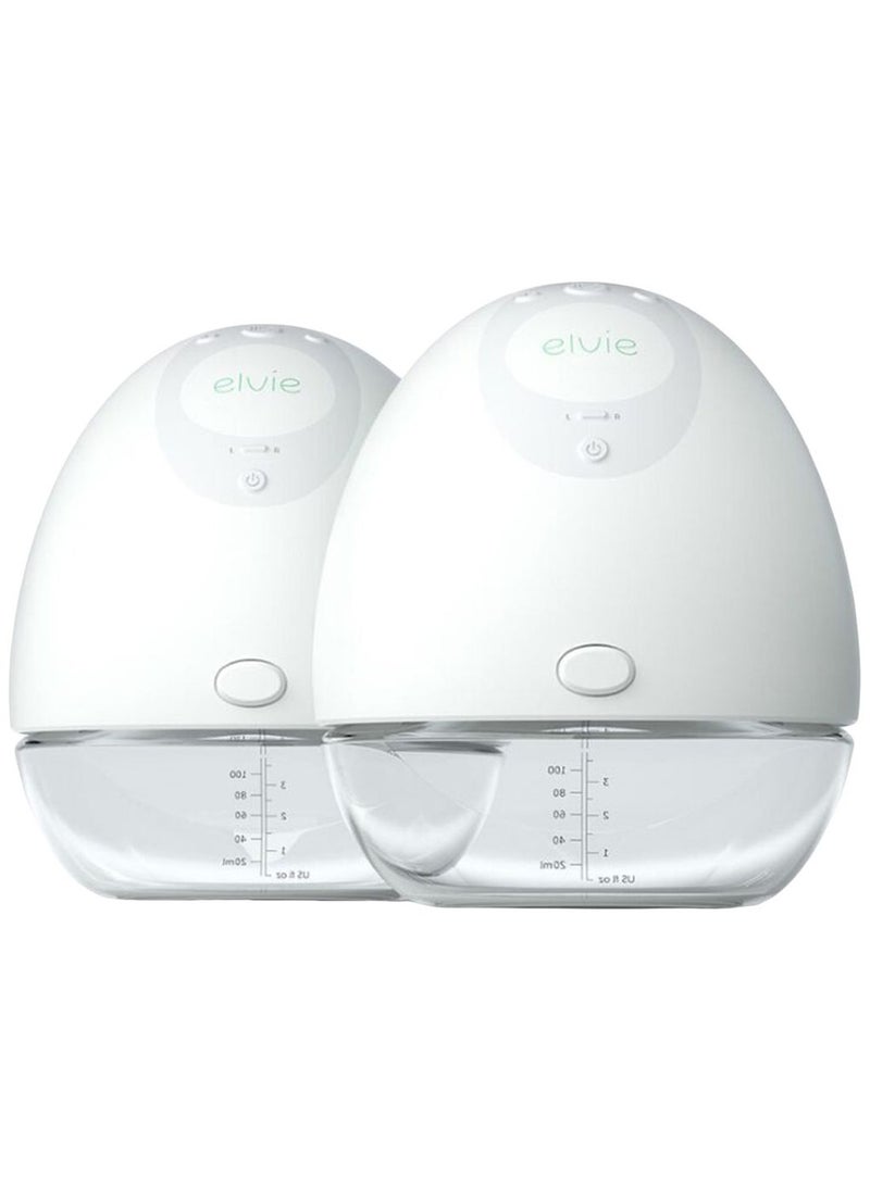elvie - Hands Free Discreet Portable Wearable Double Electric Breast Pump With App - The Smallest, Quietest Electric Breast Pump, 24MM/28MM, Breast Shields Included - Image 1
