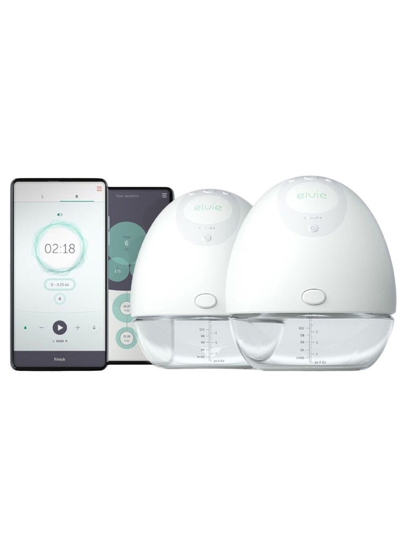elvie Hands Free Discreet Portable Wearable Double Electric Breast Pump With App - The Smallest, Quietest Electric Breast Pump, 24MM/28MM, Breast Shields Included - Image 3