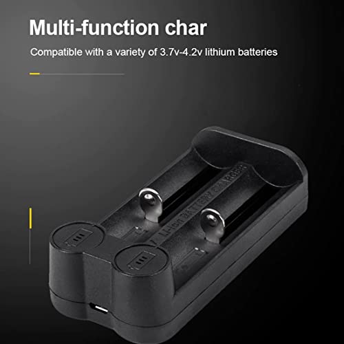 amiciSmart Intelligent Battery Charger, Dual Slot Charger for 21700 20700 26650 18650 18490 16340 14500 10400 Rechargeable Batteries - Image 3