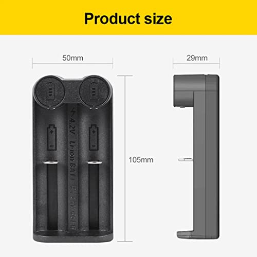 amiciSmart Intelligent Battery Charger, Dual Slot Charger for 21700 20700 26650 18650 18490 16340 14500 10400 Rechargeable Batteries - Image 4