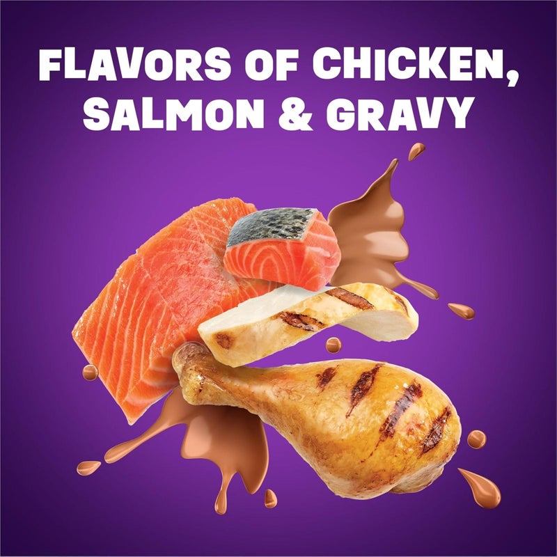 Friskies Purina Friskies Gravy Swirlers with Flavors of Chicken, Salmon and Gravy Dry Cat Food - 16 Lb. Bag - Image 2