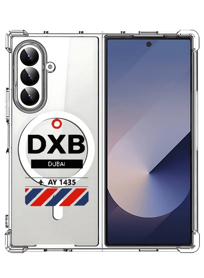 Theodor Magnetic Case for Samsung Galaxy Z Fold 7 Compatible with MagSafe Wireless Charging, Shockproof Phone Bumper Cover DXB Airport - Image 1