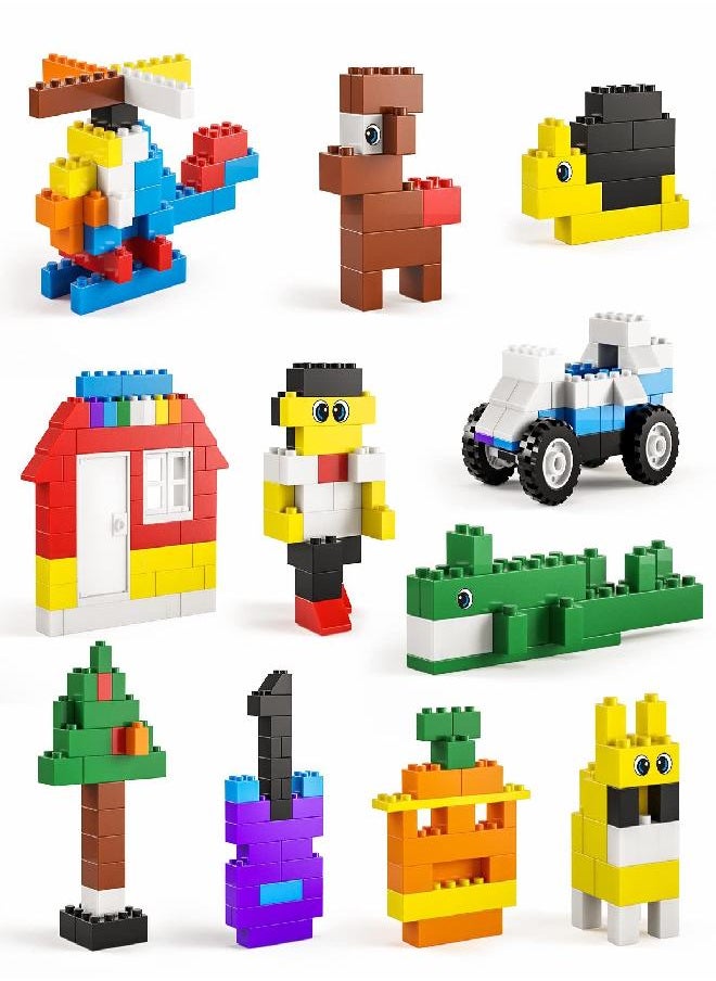 burgkidz - burgkidz Building Bricks 568 Pieces Toys, Classic Building Blocks Includes Wheels, Door, Window, Compatible Bulk Block with Storage Box and Baseplate, STEM Educational Gift for Kids 3+ Year - Image 1