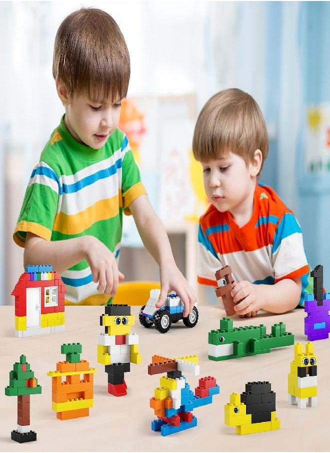 burgkidz - burgkidz Building Bricks 568 Pieces Toys, Classic Building Blocks Includes Wheels, Door, Window, Compatible Bulk Block with Storage Box and Baseplate, STEM Educational Gift for Kids 3+ Year - Image 1