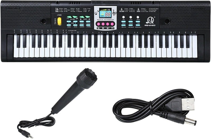 klarakoKeyboard Piano 61klarakoKey Digital Piano Organ with Microphone Kit for Home Stage - Image 3