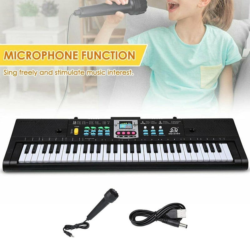 klarakoKeyboard Piano 61klarakoKey Digital Piano Organ with Microphone Kit for Home Stage - Image 5