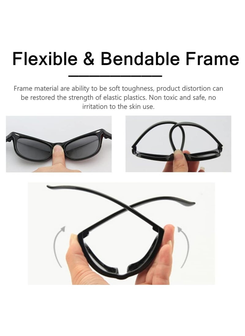 KASTWAVE - Adjustable Polarized Baby Sunglasses with UV 400 Protection - Soft Silicone Frame for Boys & Girls, 0-48 Months - Infant Outdoor Sunshade - Flexible Strap Included (Black) - Image 1