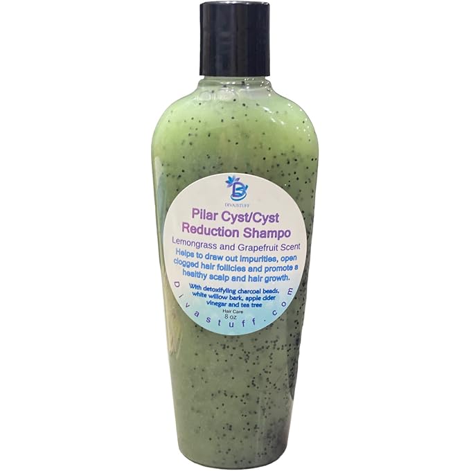 Diva Stuff Pilar Cyst/Cyst Reduction Shampoo For Those Who Have Problems With Inflamed Hair Follicles, Pustules, Bumps, Lumps and Cysts, 8 Fluid Oounces - Image 1