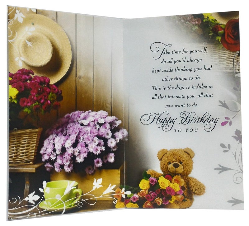 Saugat Traders Saugat Traders Birthday Gift Combo Soft Cap Teddy Birthday Greeting Card Gift for WifeGirlfriendFianceeGirlsFriendKids - Image 3