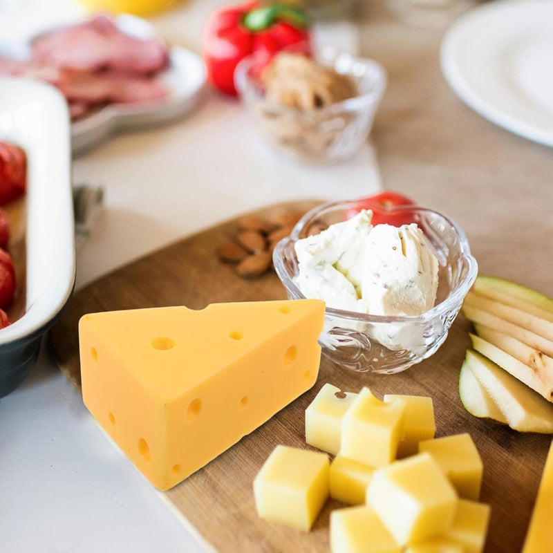 Cheese Toy: Artificial French Cheese Decor - Simulation Dessert Photography Prop - Mini Fake Food - Bakery Simulation Food for Staging Kitchen Counter - Image 5