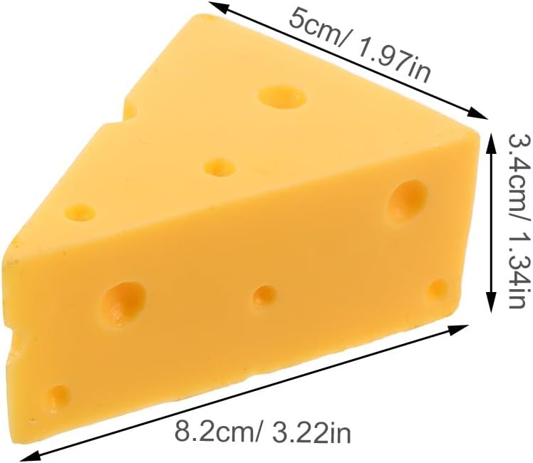 Cheese Toy: Artificial French Cheese Decor - Simulation Dessert Photography Prop - Mini Fake Food - Bakery Simulation Food for Staging Kitchen Counter - Image 2