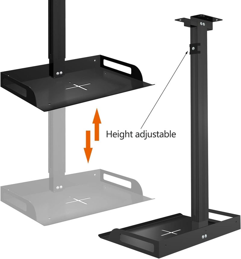 AUDIOVAN حامل سقف عالمي مع صينية لجهاز العرض والكاميرا، تركيب على الحائط والسقف بدون حفر، حامل جهاز العرض (3 أقدام) - Image 2