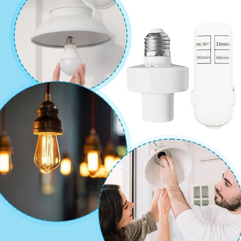 مقبس حائط للضوء بتحكم لاسلكي عن بعد مع مؤقت، مدى 14 مترًا - Image 5