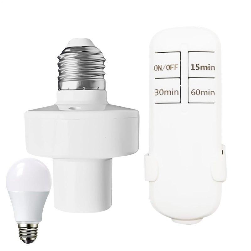 مقبس حائط للضوء بتحكم لاسلكي عن بعد مع مؤقت، مدى 14 مترًا - Image 2