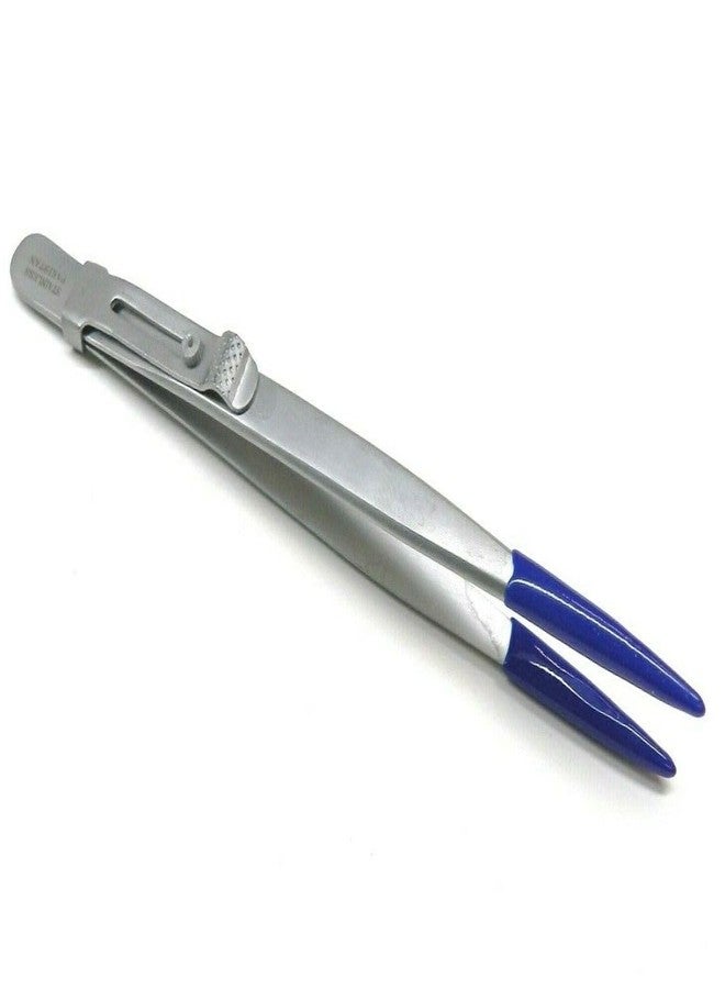 JTS PVC Tip Tweezers Locking Fine Point Soft Rubber Tipped Slide Lock 6-1/4" Tweezers/Jewelry Tool/Tweezers Tips Have Rubber Coating for Securely Holding to Not Mar or Scratch the Article By JTS - Image 1
