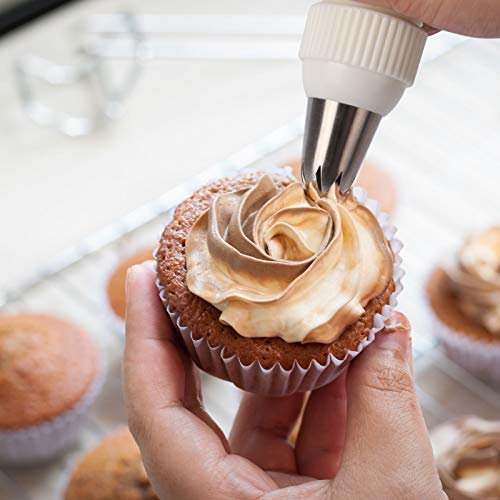 Kasmoire 11 Pcs Extra Large Piping Tip Set,Stainless Steel Cake Decorating Icing Tips Nozzles,Professional Pastry Tips for Cupcake, Cookie and Puff - Image 3