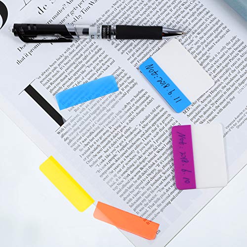 Jovitec 800 Pcs 40 Sets Sticky Tabs 2 Inch Colored Index Tabs Writable and Repositionable Labels for File Folders Books Reading Notes Classify File(Novelty Colors) - Image 3