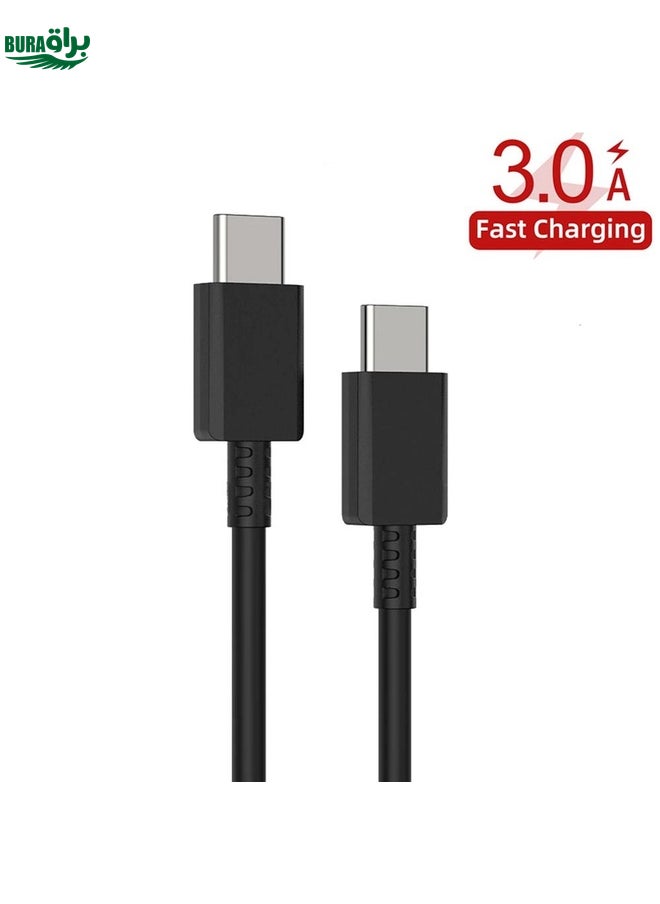 BURAQ XJ-69 2 PCS 1m 3A USB-C / Type-C to Type-C TPU Charging Sync Data Cable for Mobile Phone(Black)  - Image 2
