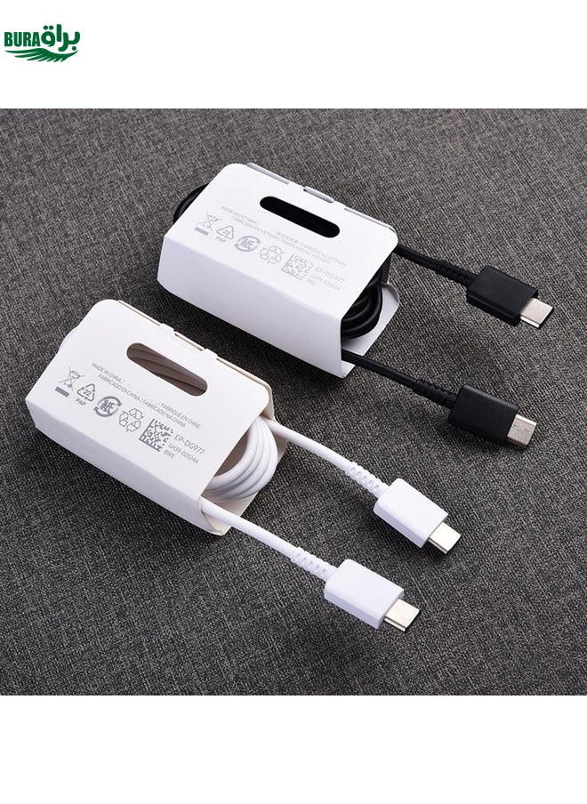 BURAQ XJ-69 2 PCS 1m 3A USB-C / Type-C to Type-C TPU Charging Sync Data Cable for Mobile Phone(Black)  - Image 5