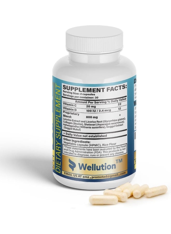 WELLUTION Maximizer Supplement - Natural Pills- Made in USA - with Calcium Supporting Bone Strength - Image 5
