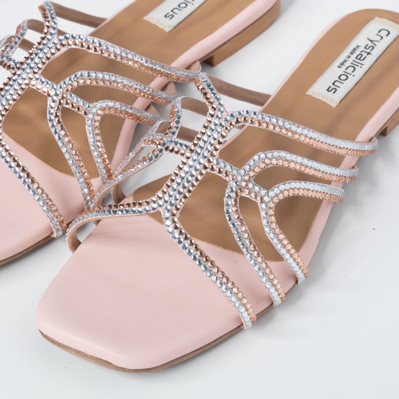 Crystalicious Zeel Handcrafted Women Flat Sandal For Casual Or Formal Outfits, Cruelty-Free - Image 2