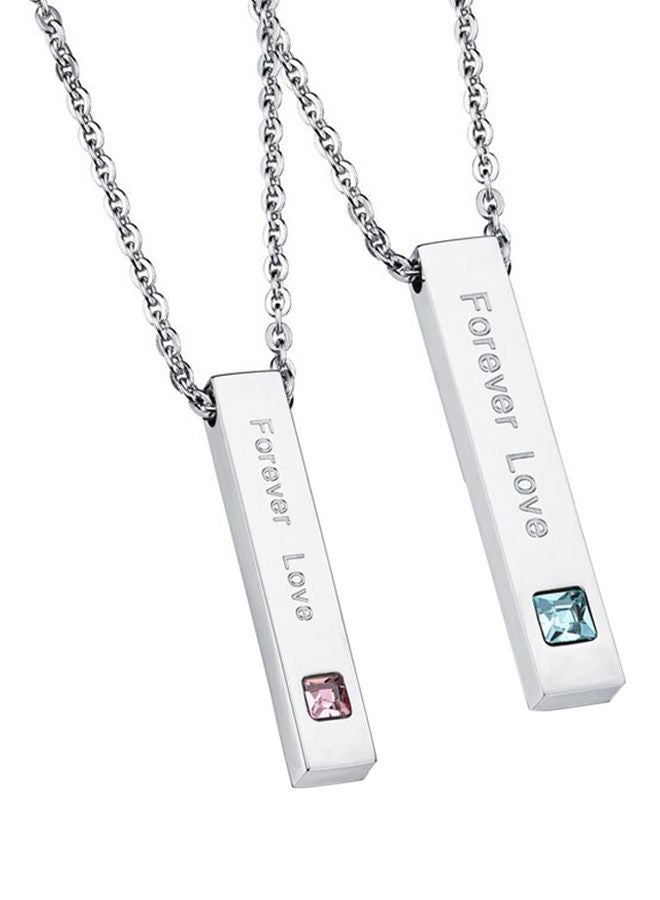 NIBEMINENT Love Double Rings Stainless Steel Pendant - Image 1