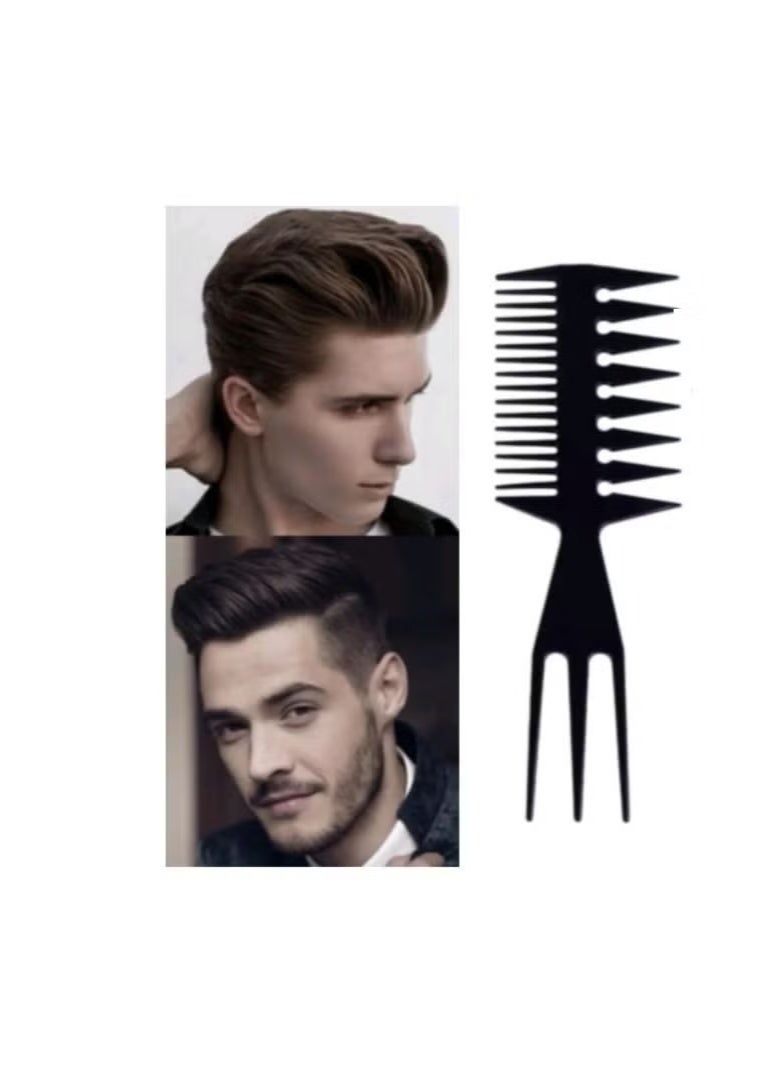 مشط تصفيف الشعر ذو الوجهين واسع النطاق باللون الأسود - Image 2