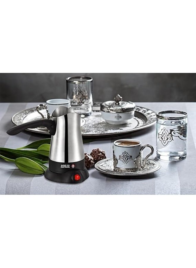 Gulf Dalla Electric Turkish Coffee Maker 300mL 800W GA-C96837 Silver  - Image 2