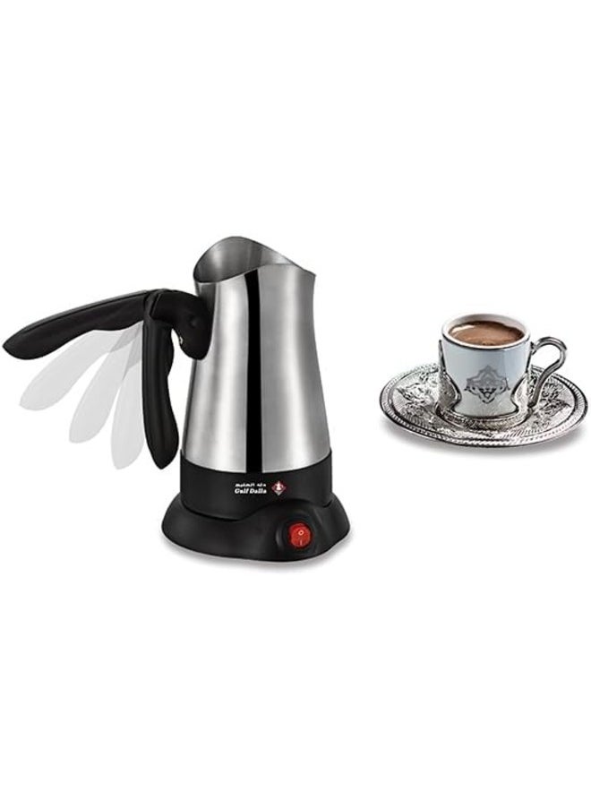 Gulf Dalla Electric Turkish Coffee Maker 300mL 800W GA-C96837 Silver  - Image 3
