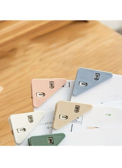 Generic 6pcs Random Color Colorful Plastic Folders, Office Triangle Binder, Test Book, Anti-Curl Multi-Functional Right Angle Binder  - Image 2
