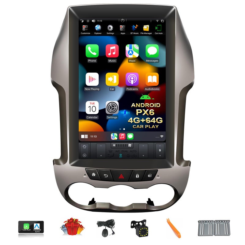 راديو ستيريو أندرويد CUSP مع GPS لسيارة فورد رينجر F250 2011 2012 2013 2014 2015 2016 121 بوصة مشغل وسائط متعددة PX6 4G64G وحدة رأس داخل لوحة القيادة تشغيل السيارة DSP صوت وصورة تلقائي توصيل وتشغيل