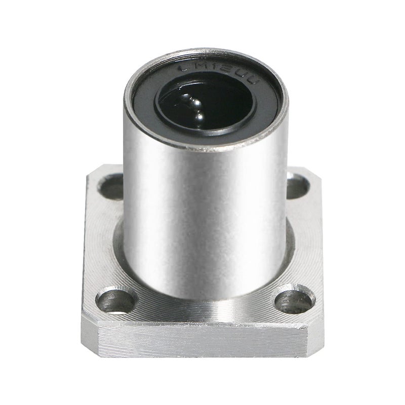 Aopin LMK12UU Square Flange Linear Motion Ball Bearing, ID 12mm, OD 21mm Linear Ball Bearings Sae52100 Carbon Steel, 4 Rows of Steel Balls, Great for CNC, 3D Printer, Linear Rail Guide - Image 1
