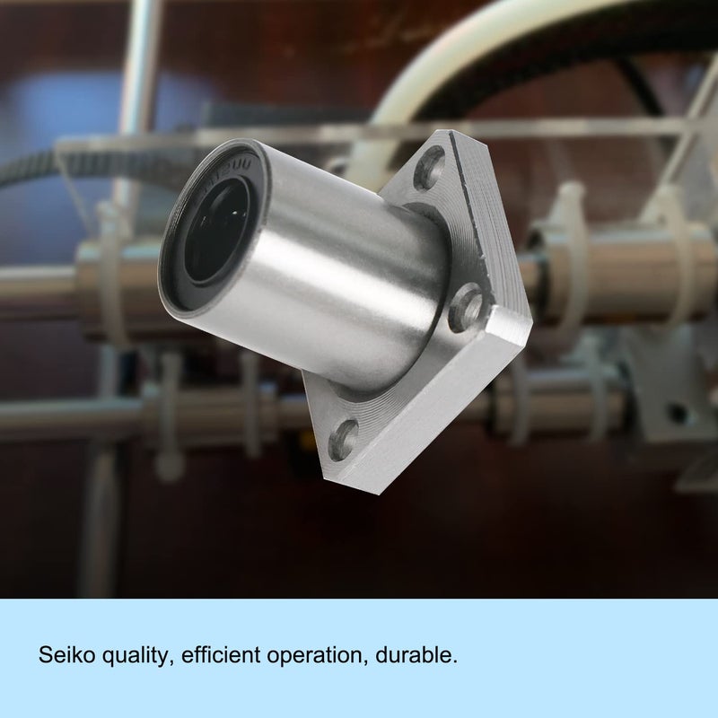 Aopin LMK12UU Square Flange Linear Motion Ball Bearing, ID 12mm, OD 21mm Linear Ball Bearings Sae52100 Carbon Steel, 4 Rows of Steel Balls, Great for CNC, 3D Printer, Linear Rail Guide - Image 4