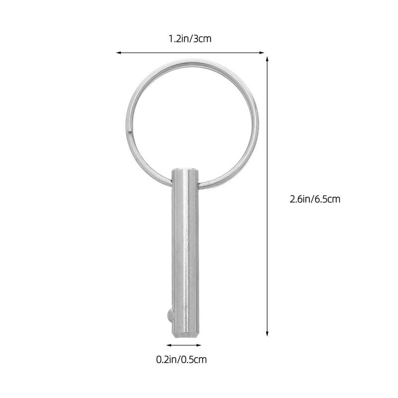 Stainless Steel 6.3x51mm Bimini Top Anchor Quick Release Safety Pins 2pcs Boat Canopy Hardware Replacement for Boating Sailing - Image 3