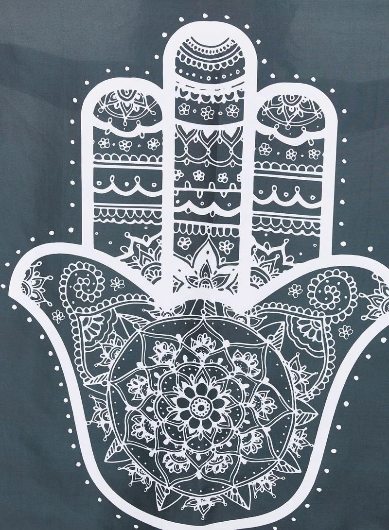 Pink Cactus Hamsa Tapestry