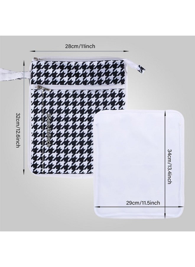 Hi Sprout Breast Pump Bag Wet/Dry Bag with Preparation Place Mat, Waterproof Pump Parts Storage Bag for Moms Pumping at Work or Outdoors(Houndstooth) - Image 2