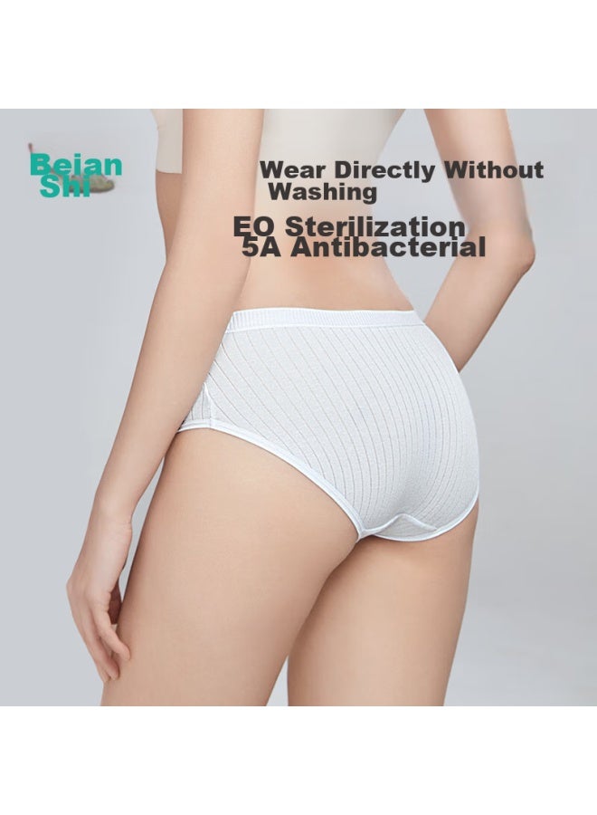 Briars Beianshi Disposable Women's Underwear, Pure Cotton, No-wash, Portable, Individually Packaged, Women's White - Image 3