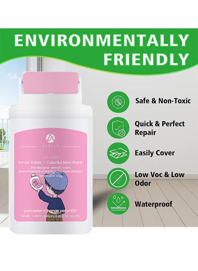 ASHILE Portable Wall Repair Paint Wall Mending Agent Wall Spackle with Roll Brush Wall Surface Hole Fill Quick and Easy Solution - Image 4