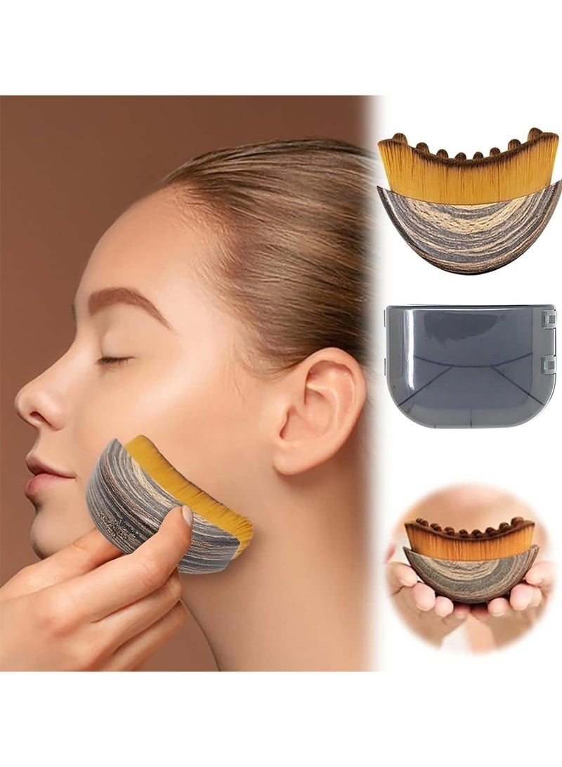 ATRJSZ Lymphatic Contour Face Brush, Dry Brushing Face Brush, Lymphatic Drainage Massager for Face, Chin & Jawline Sculpting, Ergonomically Designed to Fit The Skin Precisely Relieve Fatigue (Brush+Cover) - Image 1