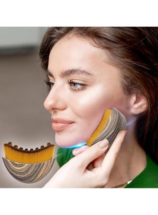 Lymphatic Contour Face Brush, Dry Brushing Face Brush, Lymphatic Drainage Massager for Face, Chin & Jawline Sculpting, Ergonomically Designed to Fit The Skin Precisely Relieve Fatigue (Brush+Cover) - view 2