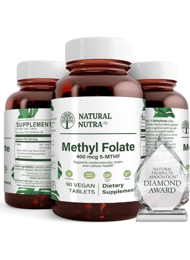 Natural Nutra Natural Nutra Methyl Folate 400 mcg 5-MTHF  - Image 1