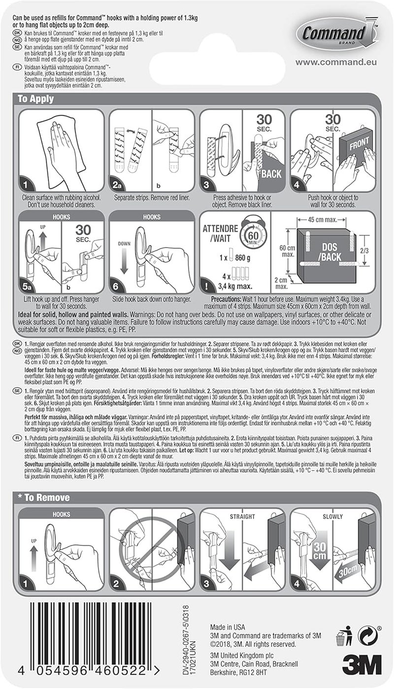 Command General Purpose Adhesive Strips - Medium (10 Strips) - Image 2