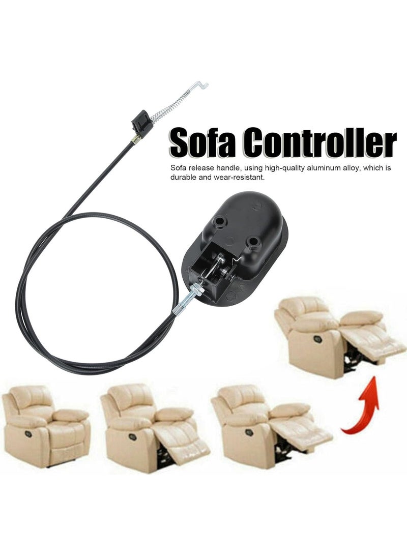 Relex Recliner Replacement Parts, Universal Black Metal Pull Recliner Handle with Cable, fits Recliner Couch Style Pull Chair Release Handle for Sofa - Image 4