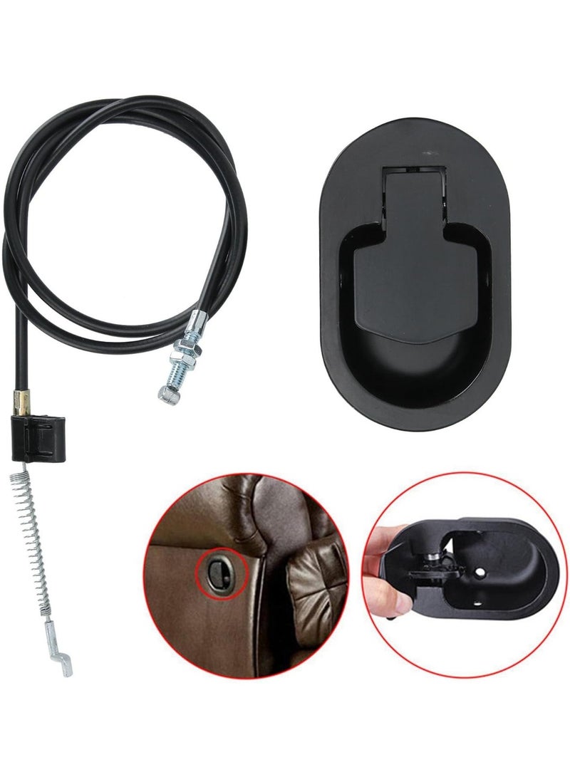Relex Recliner Replacement Parts, Universal Black Metal Pull Recliner Handle with Cable, fits Recliner Couch Style Pull Chair Release Handle for Sofa - Image 5